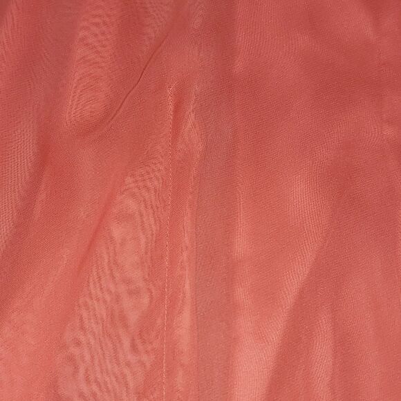 FREE PEOPLE Dancing in the moonlight Beaded dress sz 4 Papaya Coral Chiffon NWOT - Picture 8 of 14